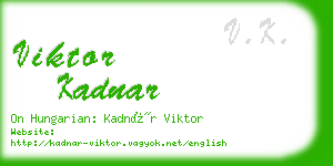 viktor kadnar business card